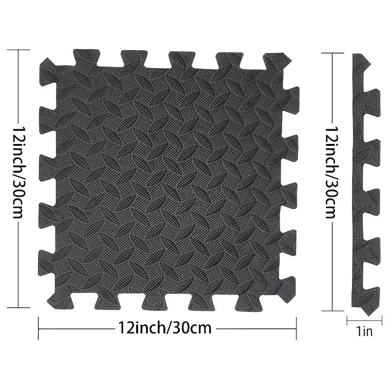 30x30cm 16 Pcs Interlocking Yoga Mat Home Gym and Yoga Equipment Protective Mat EVA Foam Non Slip Flooring Indoor Fitness