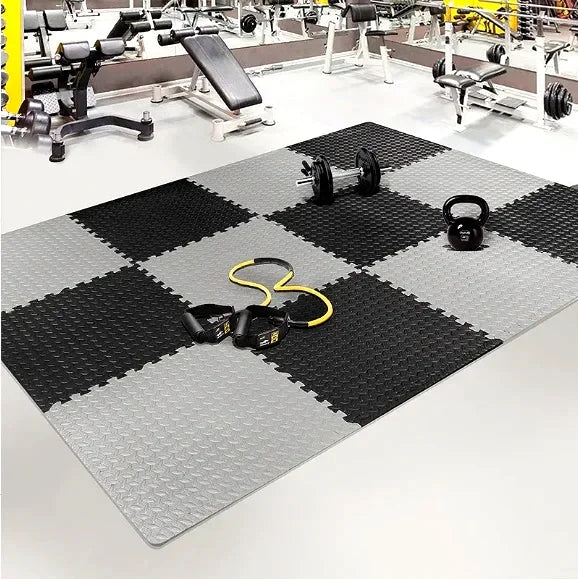 30x30cm 16 Pcs Interlocking Yoga Mat Home Gym and Yoga Equipment Protective Mat EVA Foam Non Slip Flooring Indoor Fitness