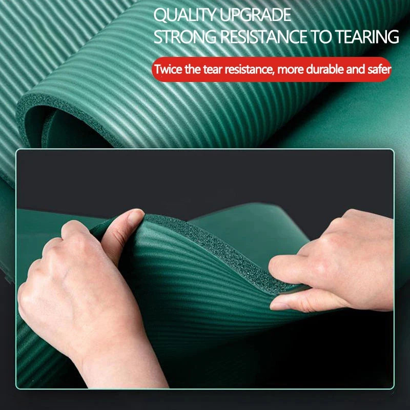 Thick NBR Yoga Mats Anti-slip Sport Fitness Mat Blanket for Exercise Yoga Pilate Gymnastics Mat Fitness Equipment Floor Work