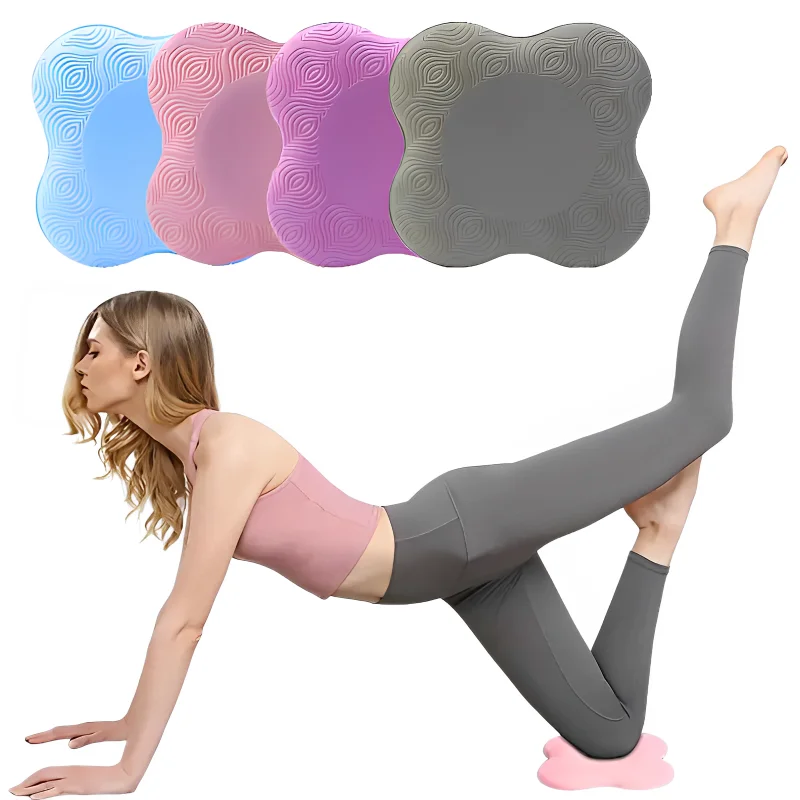 TPE Thickened Anti Slip Yoga Kneeling Protective Pad Knee Soft Flat Support Rebound Non-Slip Sports Fitness Mat Shock Absorption